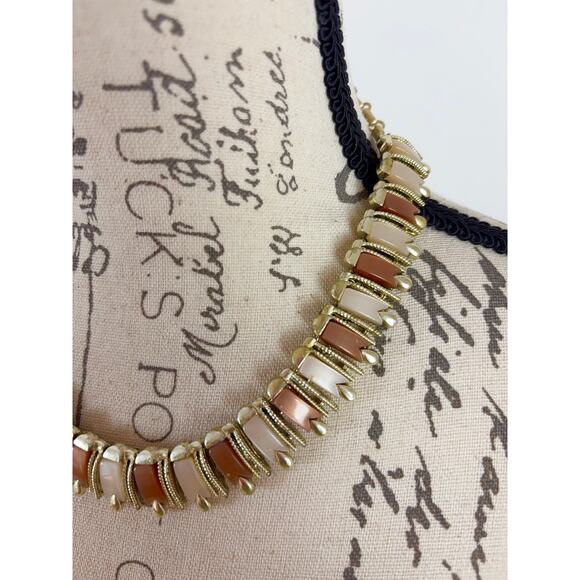B31 CORO Thermoset Necklace Signed Vintage Statement Retro Rare feminine - Picture 5 of 11